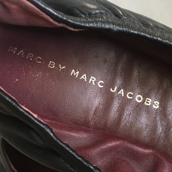 MARC JACOBS Black Leather Cat Ballet Flats 9 - Picture 11 of 13